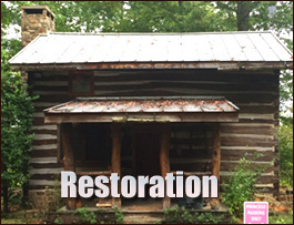 Historic Log Cabin Restoration  Yanceyville, North Carolina